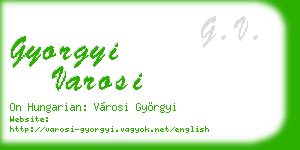 gyorgyi varosi business card